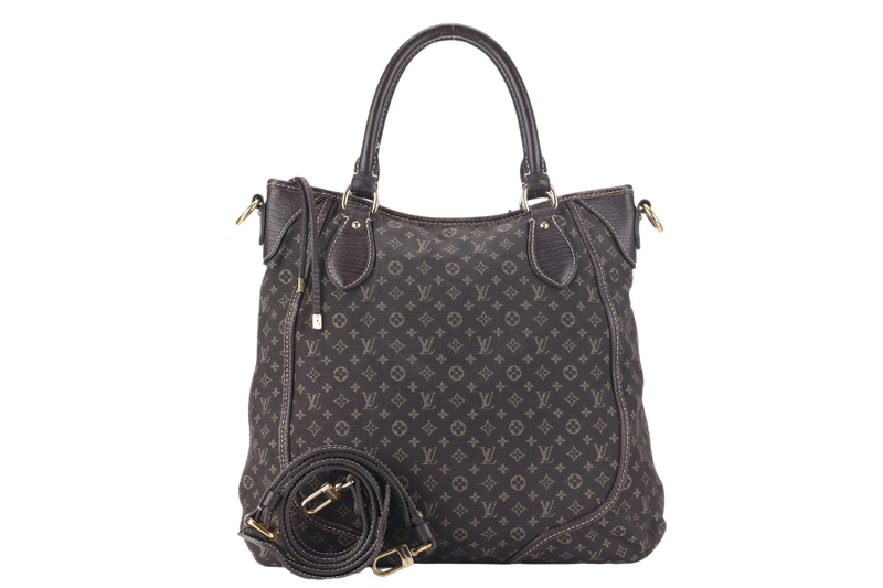 LOUIS VUITTON MINI LIN BASACE ANGELA (M95617) MONOGRAM CANVAS BROWN LEATHER TRIM GOLD HARDWARE WITH STRAP