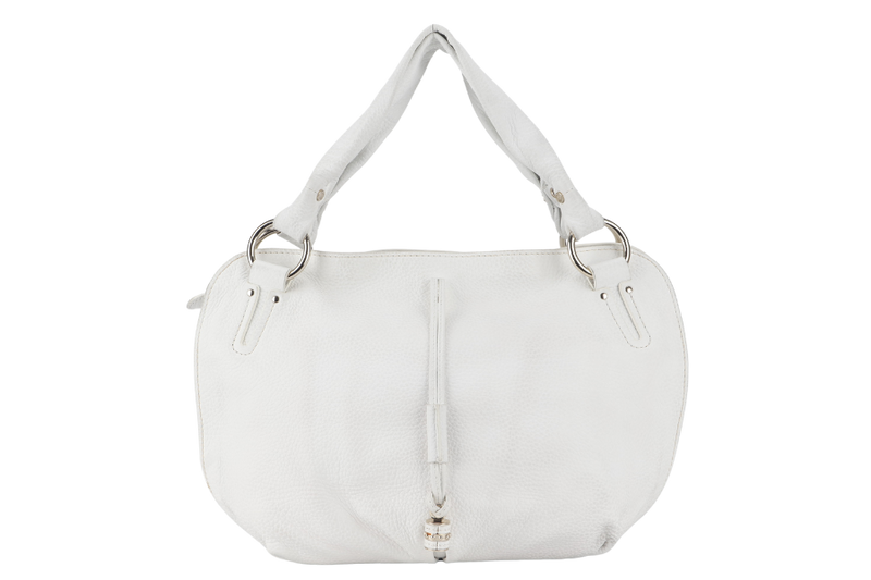 CELINE BITTERSWEET HOBO BAG WHITE GRAIN LEATHER GOLD HARDWARE WITH DUST COVER