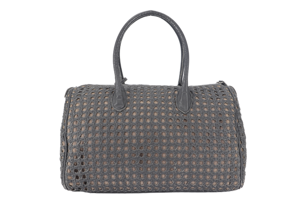 RABEANCO SPEEDY DARK GREY WEAVE LEATHER