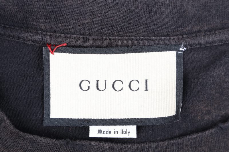 GUCCI LOVE TIGER LOGO BLACK T SHIRT