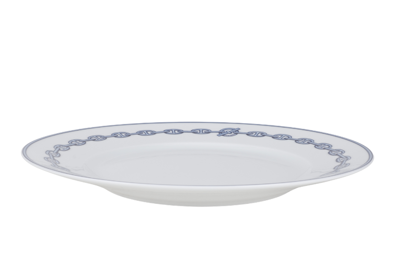 HERMES CHAIN D'ANCRE PORCELAIN PLATE WITH BOX