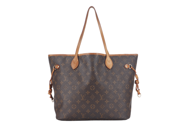 LOUIS VUITTON NEVERFULL MM (M40156) BROWN CANVAS MONOGRAM GOLD HARDWARE NO DUST COVER