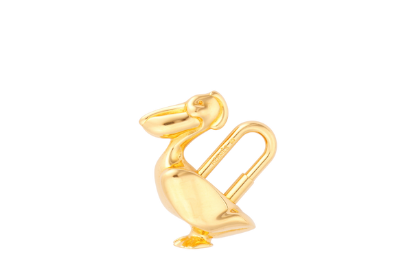 Hermes Pelican Gold Lock Charm