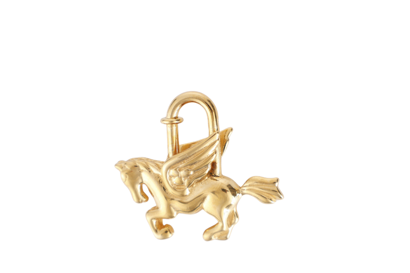 HERMES GOLD PEGASUS LOCK WITH BOX