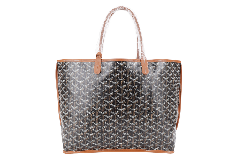 GOYARD ANJOU PM BAG BLACK AND TAN COLOR WITH DUST COVER