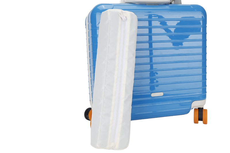 RIMOWA ORIGINAL COMPACT 19_ SQUARE LUGGAGE LIGHT BLUE POLYCARBONATE SILVER HARDWARE