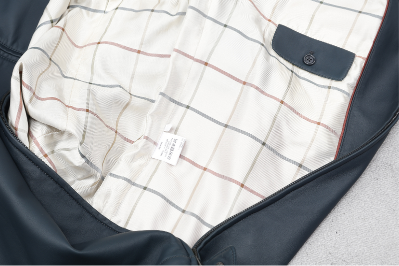 LORO PIANA LEATHER BOMBER JACKET SIZE XXL