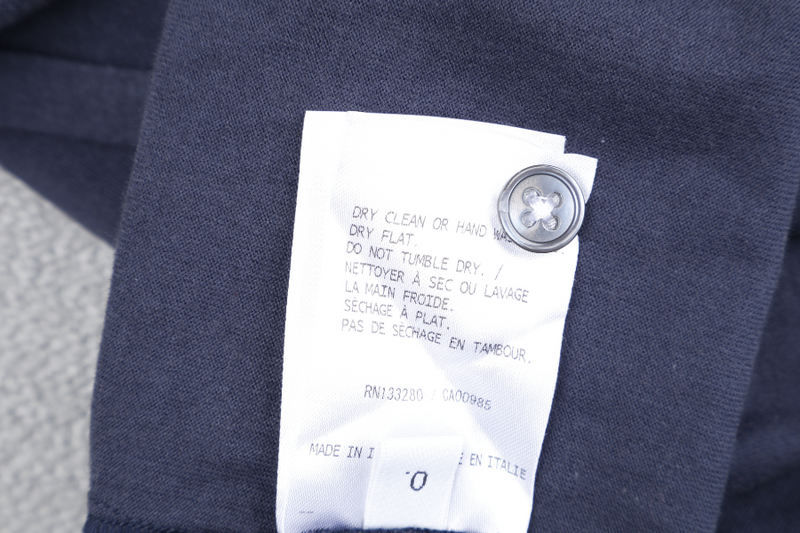 THOM BROWNE SIZE 0 NAVY BLUE T SHIRT