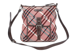 BURBERRY BLUE LABEL NOVA CHECK CROSSBODY BAG PINK CANVAS SILVER HARDWARE NO DUST COVER