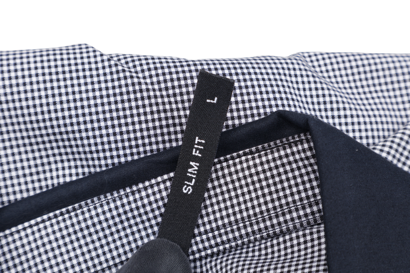 BLACKBARRETT SLIM FIT SHIRT  NAVY BLUE CHECK SIZE L