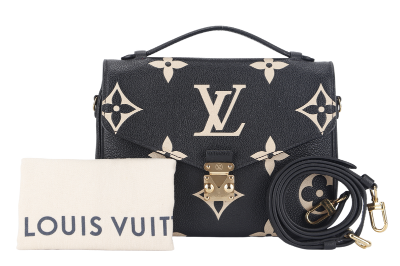 LOUIS VUITTON POCHETTE METIS (M45773) BICOLOR MONOGRAM EMPREINTE LEATHER WITH DUST COVER