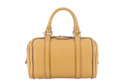 GUCCI MICROGUCCISSIMA JOY BOSTON BAG MUSTARD YELLOW LEATHER GOLD HARDWARE NO DUST COVER