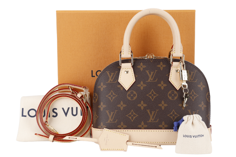 LOUIS VUITTON M46990 MONOGRAM ALMA BB WITH DUST COVER AND BOX