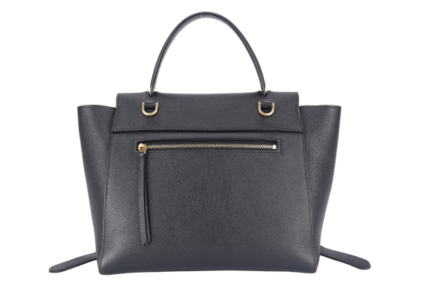 CELINE MICRO BELT BAG IN GRAINED BLACK CALFSKIN NO DUST COVER