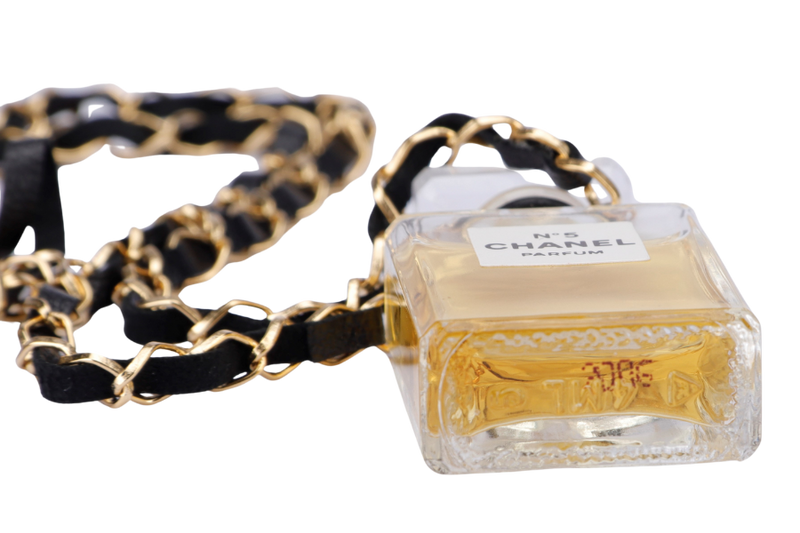 Chanel N5 Perfume Pendant Necklace GOLD HARDWARE NO DUST COVER