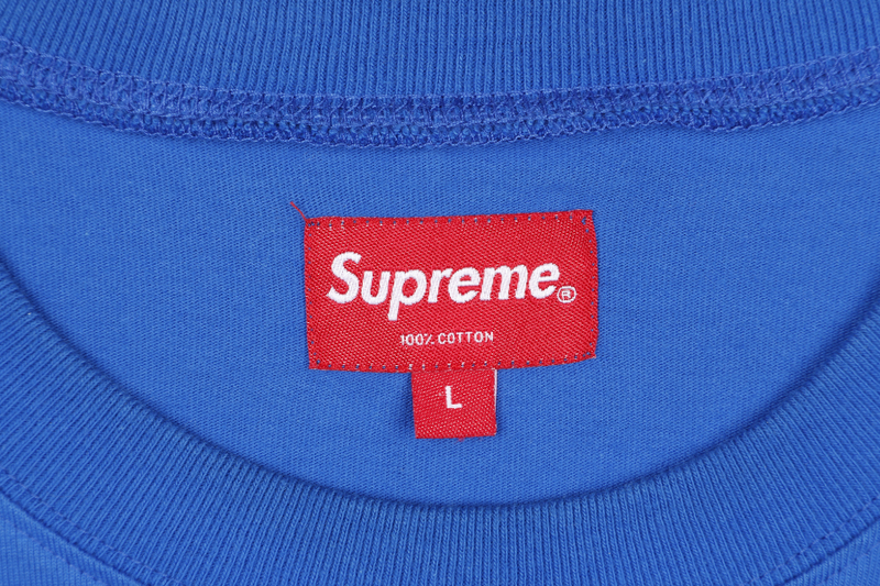 SUPREME VERTICAL LOGO STRIPE BLUE COLOR