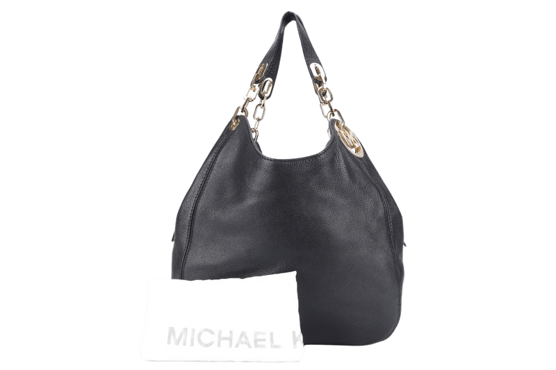 MICHAEL KORS LILLIE LARGE PEBBLED LEATHER SHOULDER BAG WITH DUST COVER