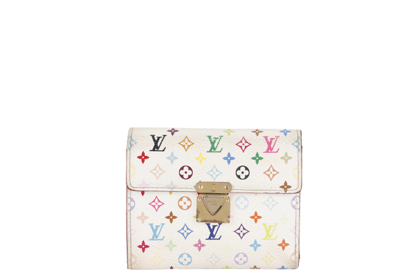 LOUIS VUITTON PORTEFEIULLE KOALA TRI-FOLD (M58014) WHITE MULTICOLOR MONOGRAM CANVAS WALLET GOLD HARDWARE