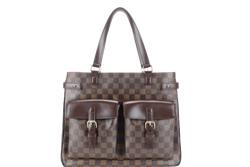 LOUIS VUITTON UZES TOTE BAG DAMIER EBENE CANVAS GOLD HARDWARE NO DUST COVER