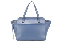 FURLA BLUE LEATHER HANDBAG GOLD HARDWARE NO DUST COVER