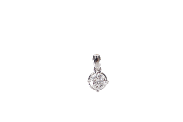 0.4CT DIAMOND PENDANT 18K WG 0.8G