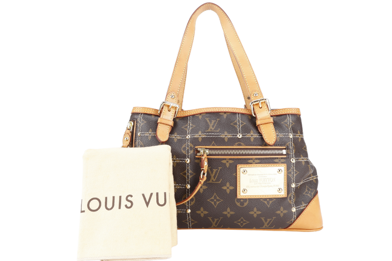 LOUIS VUITTON M40140 RIVETTE SHOULDER BAG MONOGRAM CANVAS GOLD HARDWARE WITH DUST COVER