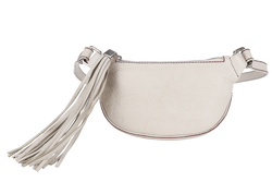 CHANEL LAX TASSEL CROSSBODY BAG SMALL CREAM GRAIN SILVER HARDWARE (8209xxx) NO DUST COVER