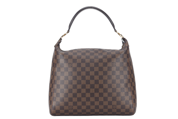 LOUIS VUITTON PORTOBELLO PM (N41184) DAMIER EBENE CANVAS HOBO BAG GOLD HARDWARE NO DUST COVER