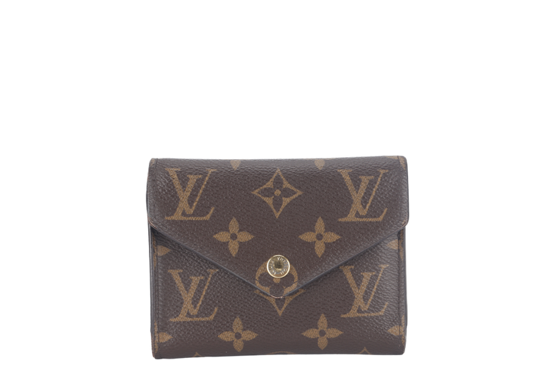 LOUIS VUITTON VICTORINE WALLET (M62472) BROWN MONOGRAM CANVAS GOLD HARDWARE NO DUST COVER