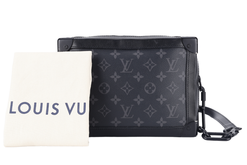 LOUIS VUITTON M44730 SOFT TRUNK MONOGRAM ECLIPSE CANVAS BLACK HARDWARE WITH DUST COVER