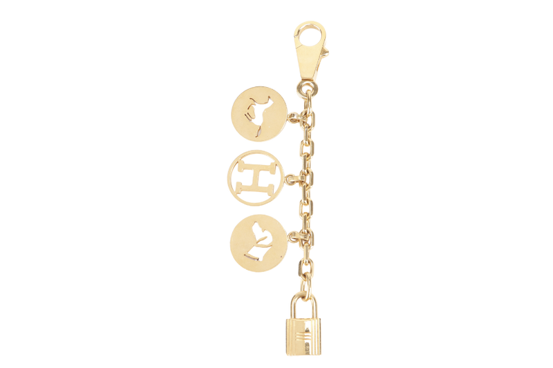 HERMES BRELOQUE OLGA BAG CHARM GOLD WITH BOX