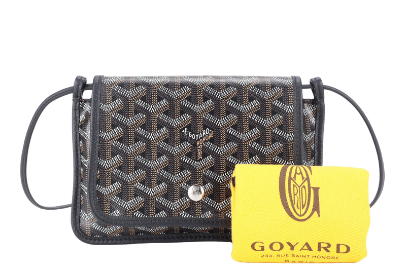 GOYARD PLUMET IN BLACK GOYARDINE WITH DUST COVER
