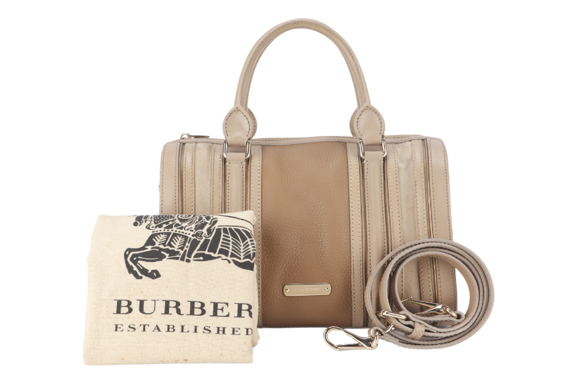 BURBERRY ALCHESTER BOWLING BAG DARK CAPER WITH STRAP WITH DUST COVER