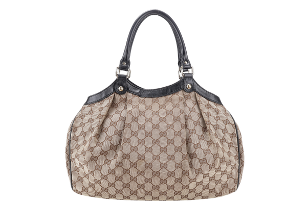 GUCCI SUKEY TOTE BAG BEIGE CANVAS WITH GOLD HARDWARE NO DUST COVER