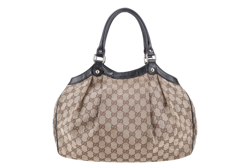 GUCCI SUKEY TOTE BAG BEIGE CANVAS WITH GOLD HARDWARE NO DUST COVER