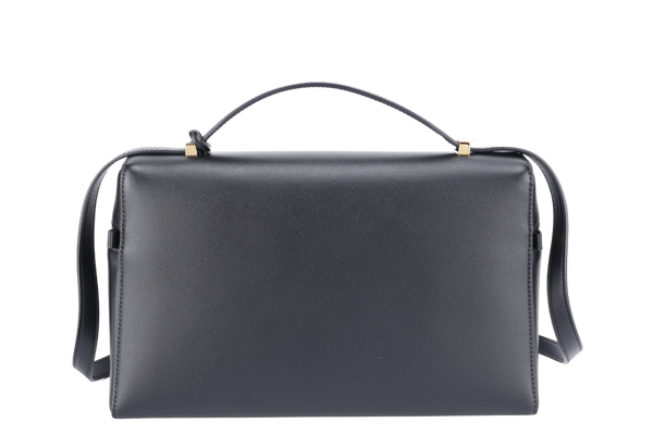 LORO PIANA EXTRA POCKET L27 BLACK COLOR SMOOTH CALFSKIN WITH GOLD HARDWARE, DUST COVER AND BOX