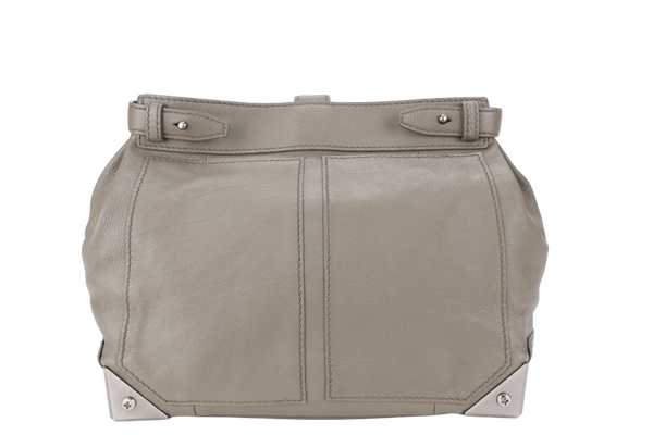 ALEXANDER WANG GREY CALF LEATHER CLUTCH BAG NO DUST COVER