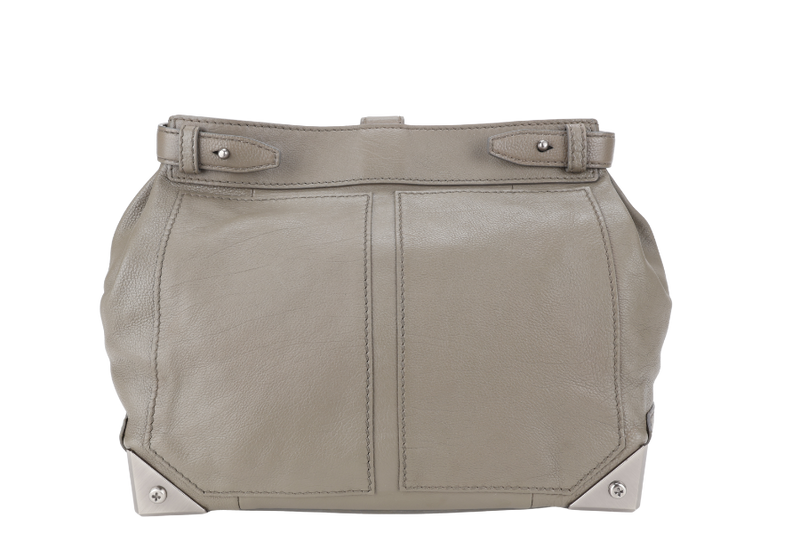 ALEXANDER WANG GREY CALF LEATHER CLUTCH BAG NO DUST COVER