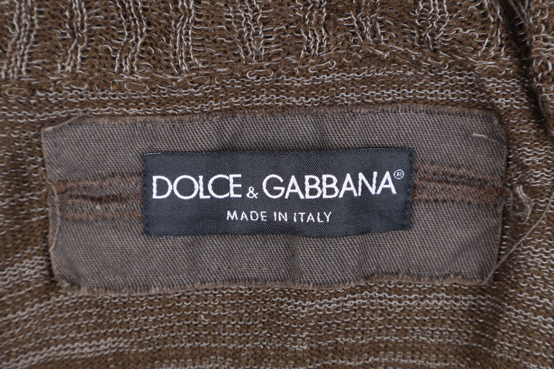DOLCE & GABBANA BROWN CARDIGAN SIZE 48