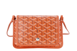 GOYARD GOYARDINE PLUMET ORANGE CANVAS SLING BAG SILVER HARDWARE NO DUST COVER
