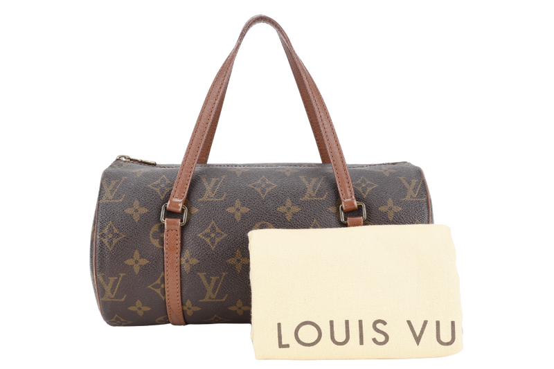 LOUIS VUITTON PAPILLON 26 MONOGRAM COATED CANVAS GOLD HARDWARE WITH DUST COVER