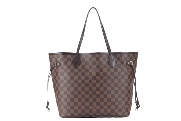 LOUIS VUITTON NEVERFULL MM (N40600) DAMIEN EBENE CANVAS GOLD HARDWARE WITH DUST COVER