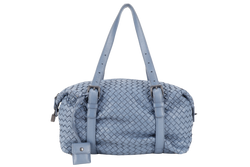 BOTTEGA VENETA LIGHT BLUE INTERCCIATO BOWLER BAG NO DUST COVER WITH LOCK &amp; KEYS