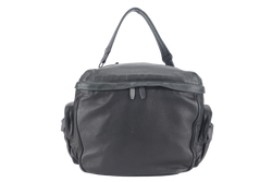 ALEXANDER WANG BLACK NAPPA LEATHER MESSENGER BAG WITH DUST COVER