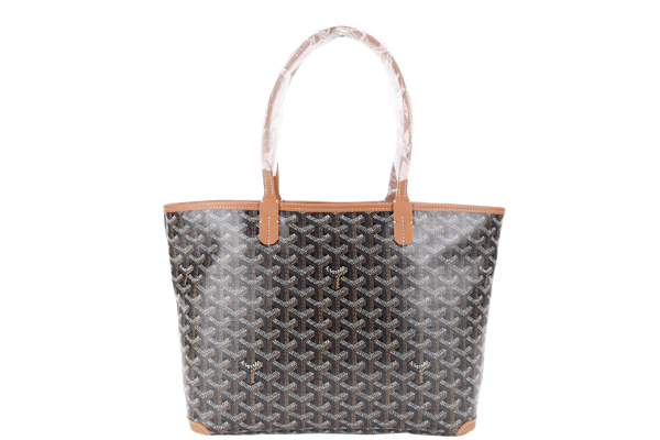 GOYARD ARTOIS PM BAG BLACK AND TAN COLOR WITH DUST COVER