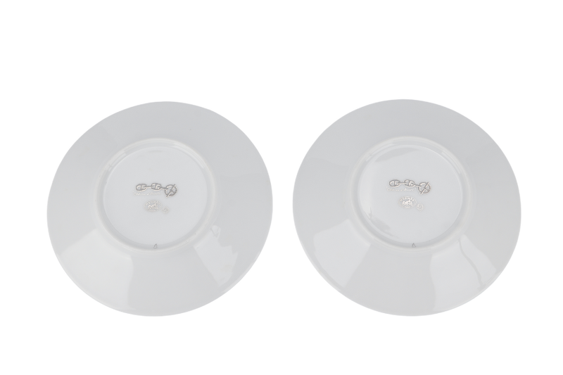 HERMES CHAINE D'ANCRE SAUCER SET PLATINUM NO BOX