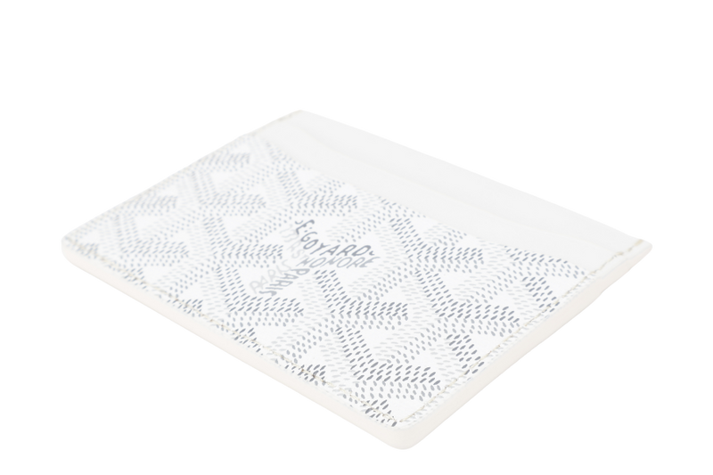 GOYARD SAINT-SULPICE WHITE CARD HOLDER WITH BOX