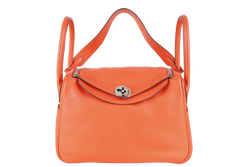 HERMES LINDY 26 CAPUCINE SWIFT LEATHER PHW STAMP A (YEAR 2017) WITH DUST COVER