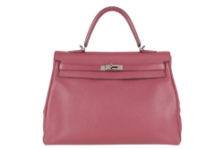 HERMES KELLY 28 (STAMP O) RETOURNE PINK TOGO LEATHER WITH STRAP, KEYS&LOCK, RAINCOAT, DUST COVER & BOX