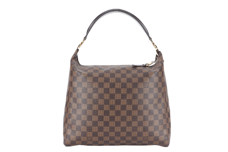 LOUIS VUITTON PORTOBELLO PM DAMIER EBENE CANVAS GOLD HARDWARE NO DUST COVER